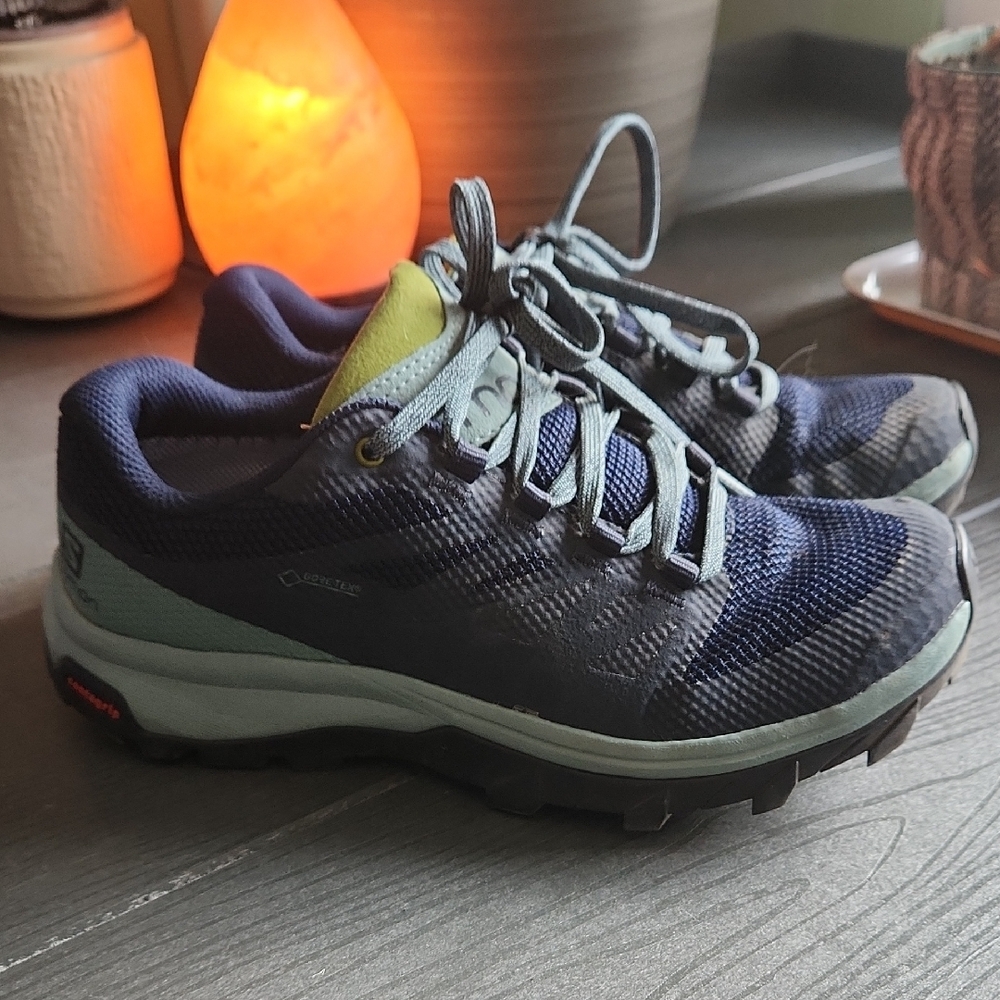 Navy and Gray Trail Running Shoes Salomon